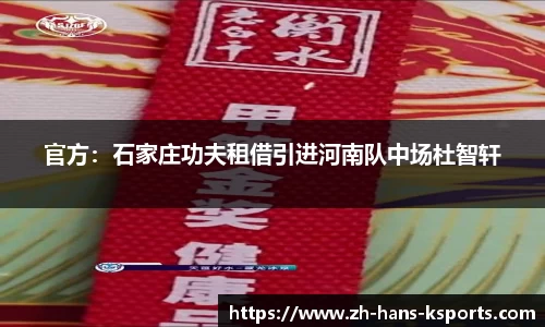 官方：石家庄功夫租借引进河南队中场杜智轩